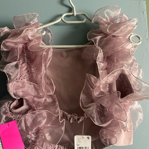 New with tags Free People House Party Crop in Lilac - Picture 3 of 3